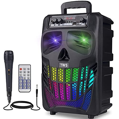 E I F E R Cool Skull Bluetooth Speakers, Portable Wireless Speaker, Compatible with Smartphones and Tablets, Suit for Home Garden Party