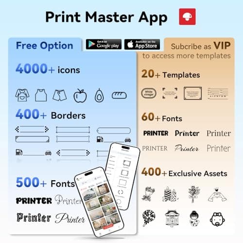 Phomemo M221 Label Maker, New Upgraded 3 Inch Bluetooth Thermal, Easier & More Stable, for Product, Address, Barcode, Small Business, Portable Label Maker DIY on Phone/PC, Space Gray,+100 Labels 5