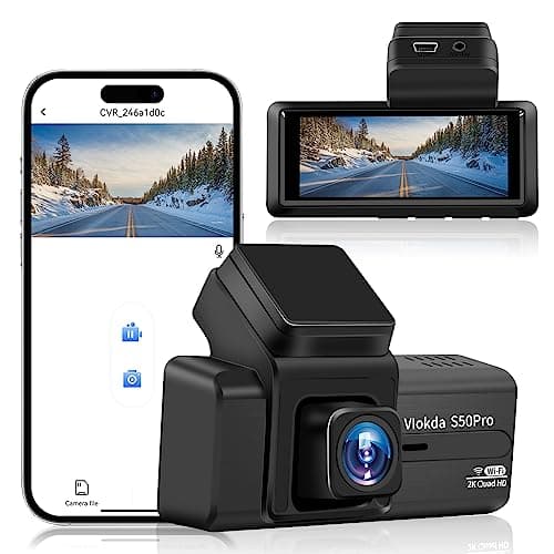 Dash Camera 2K Front Dash Cam Built-in WiFi, Dash Camera for Cars QHD 1440P Dashcam Car Camera for Cars with Super Night Vision, G-Sensor, 24Hr Parking, 170°Wide Angle, Loop Recording [Dash Cam WiFi]
