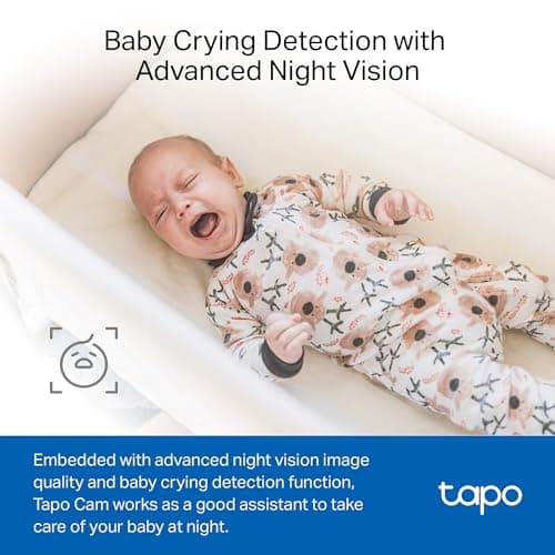 Tapo 1080P Indoor Wired Security Camera - Works as a Baby Monitor & Pet Camera, Motion Detection, 2-Way Audio, Siren, Night Vision, Subscription-Free Local Storage or Optional Cloud, C101(4-Pack) 5