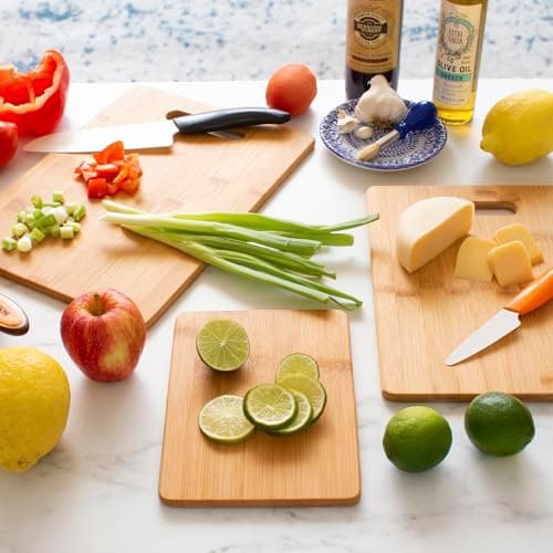 Totally Bamboo Cutting Boards for Kitchen, Set of 3 – Bamboo Wood Cutting Board Set in Large, Medium & Small Sizes 6