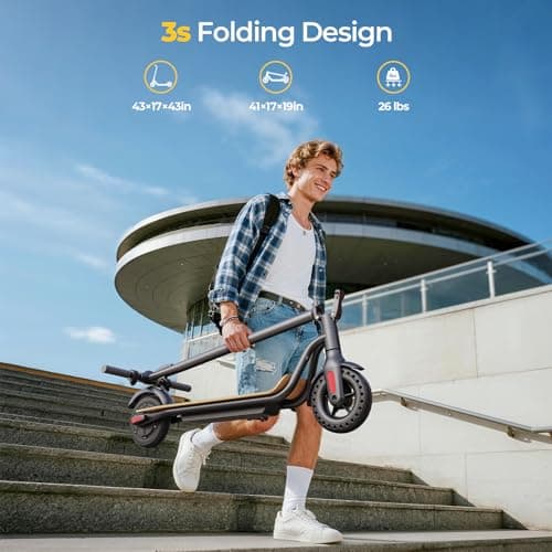 Electric Scooter,Electric Scooter Adults for Commuting,Lightweight,15.5mph, 7800mah Battery, Dual Brakes, 3-Speed Gear, for Teens & Adults 6