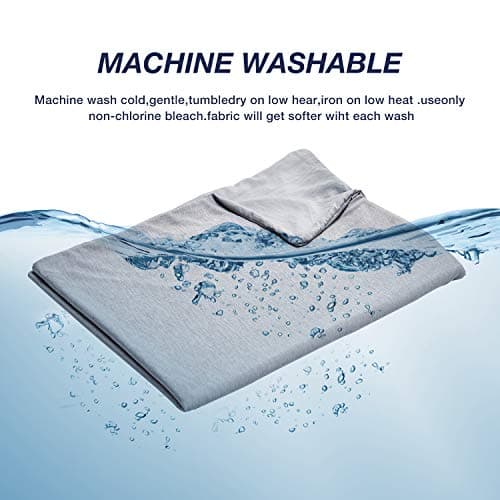 EXQ Home Weighted Blanket Cover 48x72-Twin Size Premium Soft for Weighted Blanket with Zipper,Machine Washable Duvet Cover (Grey,Duvet Cover Only) 7
