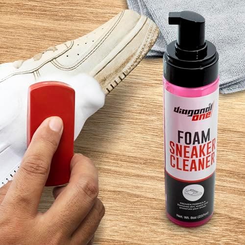 DIAGONAL ONE Shoe Cleaning Kit - Foam Sneaker Cleaner - 8oz White Tennis Shoe Cleaner - For Suede, Canvas, Nubuck 7