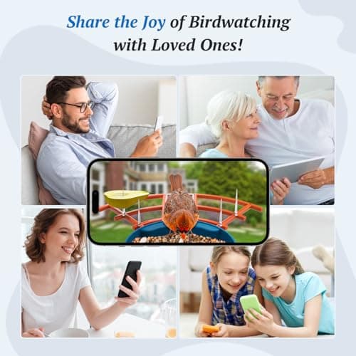DOCOON Smart Bird Feeder with Camera, 2K HD AI Identify Birds Species, Bird Watching Camera with Solar Panel, Gift for Mom Dad Birdlovers 5