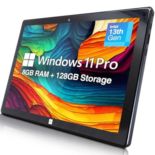 Fusion5 10.1" Windows 11 Professional Tablet PC - FWIN232 Plus Ultra Slim Windows Tablet Computer - 8GB RAM, Full HD 10 Inch Display, 5G WiFi, Quad-Core CPU, USB 3.0, Micro HDMI, Dual Cameras