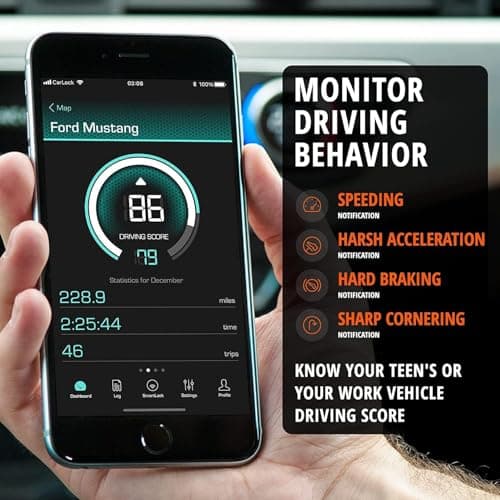CARLOCK Anti Theft Car Device - Real Time 4G Car Tracker & Car Alarm System. Comes with Device & Phone App. Tracks Your Car in Real Time & Notifies You Immediately of Suspicious Behavior.OBD Plug&Play 7