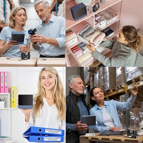 1 Inch Label Maker Machine with-Tape Large Print, Rechargeable Label Maker Waterproof-Labels, Wireless Bluetooth Labeler Print Wide Tapes 9mm 12mm 18mm 24mm, P780BT for Business Warehouse Industrial 6