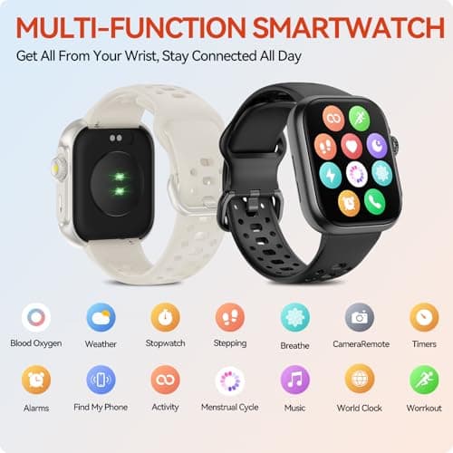 VPSTAY Smart Watch GPS Alexa Built-in 1.85" Smartwatch for Men Women (Answer/Make Call), 24/7 Spo2 Heart Rate Sleep Monitor, Pedometer, 3 ATM Waterproof Sport Watch for Android iOS 7