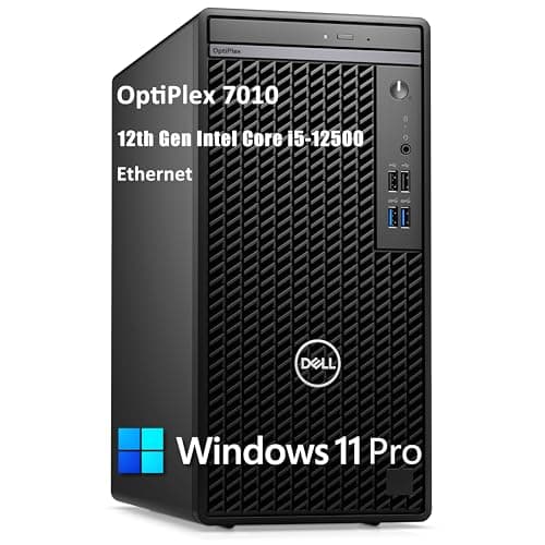 Dell OptiPlex 7010 7000 Tower Business Desktop Computer, 12th Gen Intel Hexa-Core i5-12500 (Beat i7-11700), 32GB DDR4 RAM, 1TB PCIe SSD, DVDRW, WiFi, Ethernet, Windows 11 Pro