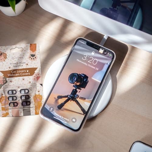 MESMOS Webcam Cover Slide, Cat Lovers Gifts for Women, Cat Lover Themed Thing, Mom Gifts for Women, Laptop Camera Cover Slide Cute (Small) 5