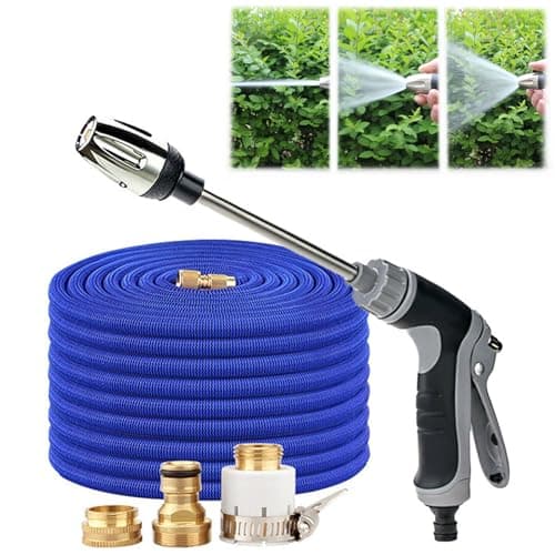 2025 New Waterblitz Pressure Washer, Waterblitz High Pressure Water Gun, Various Spray Effects, Equipped with Metal Joints and 15m Telescopic Tube (Water gun + connector + 15m water hose)