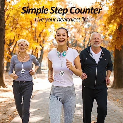 3D Pedometer for Walking, Simple Step Counter for Walking with Removable Clip and Lanyard, Accurate Pedometers for Steps, Step Tracker with Large Display for Men Women and Kids (White) 7