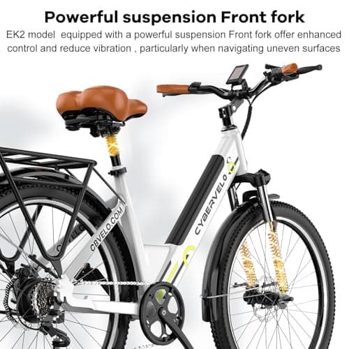 Cybervelo 1000 Peak Electric Bike for Adults,up 80 Miles Removable Battery Ebike, 26" Electric E Bike with 7-Speed,Adult Electric Bicycles for Commute Beach Snow Womens/Man All Terrain 8