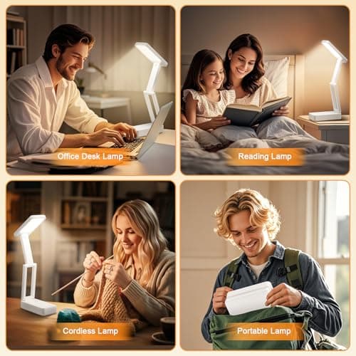 Rechargeable Lamps Cordless Lamps,6000mAh Battery Powered Lamp,3 Colors+Dimmable Desk Light,Rechargeable Table Lamp with USB Charging Port+45min-Timer,Wireless & Portable Light,Battery Operated Lights 7