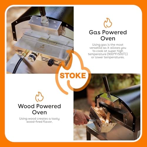 Stoke 13 Inch Outdoor Pizza Oven – Wood Pellet Portable Pizza Oven for Backyard, Camping, or Tailgating – Stainless Steel Oven with Pizza Stone & Accessories 9