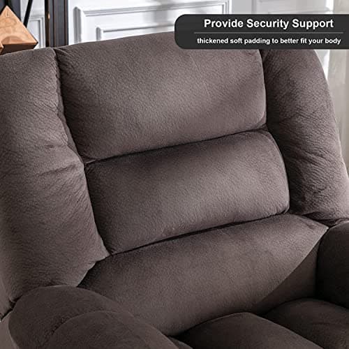 Phoenix Home Power Lift Chair for Elderly Overstuffed Massage Recliners for Living Room, with Heated Vibration, USB Ports, Remote Control, Large, Gray2 6