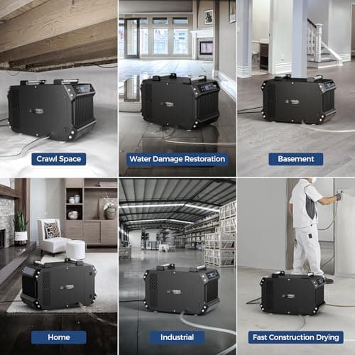 ALORAIR Crawlspace Dehumidifiers, 145 Pint Commercial Dehumidifier for Basements with Drain Hose, 1,800 Sq.Ft Auto Defrost Compact Portable Industry Crawl Spaces Dehumidifier 6