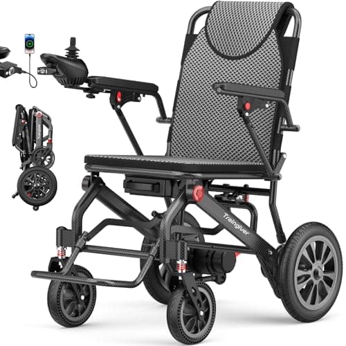 2026 New Upgrader Electric Wheelchairs for Adults, Foldable Lightweight Motorized Wheelchair with 350 LBS Weight Capacity 18+ Miles Long Travel Range 500w Power Wheelchairs for Seniors