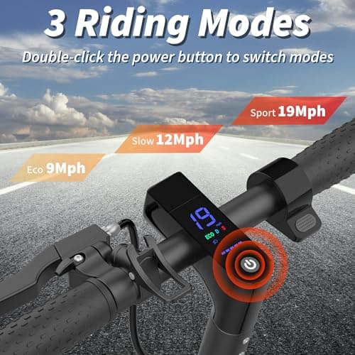 Folding Electric Scooter for Adults with Seat- 19MPH & 21-Mile Range, 350W Motor, 8.5" Solid Tires with App Control & Dual Brake System - UL2272 Certified Commuter E-Scooter 4