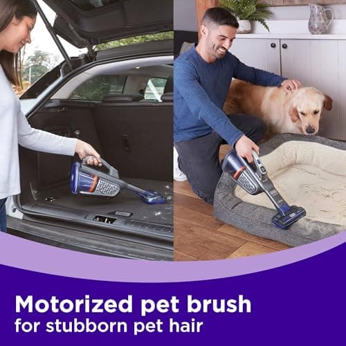 BLACK+DECKER dust buster Handheld Vacuum Cordless, Pet Hair Vacuum, Portable for Home and Car with Pet Brush, Rechargeable, Powerful Suction, Washable Bowl Filter,furbuster AdvancedClean (HHVK515JP07) 5