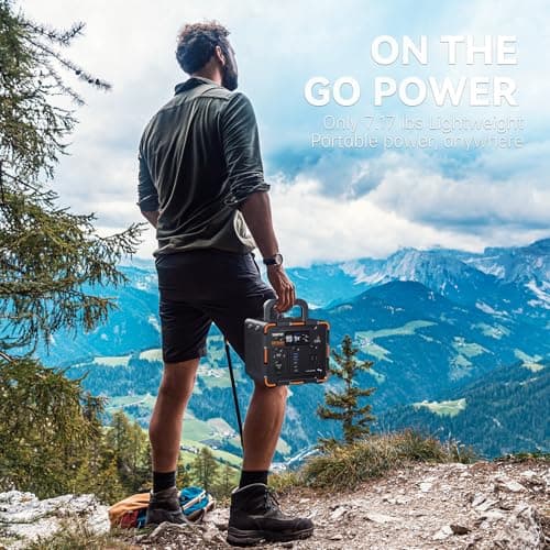 300W Portable Power Station, Solar Generator 259Wh, 70,000mAh LiFePO4 Battery with 65W USB-C PD&Pure Sine Wave AC, Solar Charging for Camping,Home Backup,Emergency Power(SOS Light & LCD Display) 7