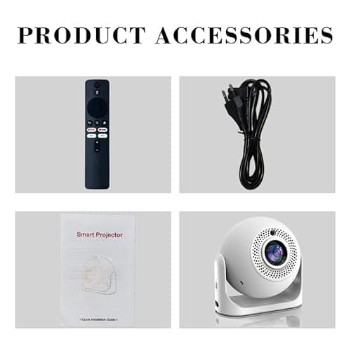 Auto Focus Mini Projector Support 4K 1080P, Built-in APPS & Auto Keystone 180° Rotatable, Portable Projector with WiFi and Bluetooth, Home Theater Outdoor Movie Bedroom Projector, 200 ANSI Lumens 8