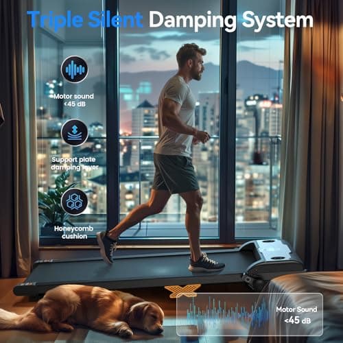 Walking Pad with Incline, 3 in 1 Under Desk Treadmills for Home, 265 Lbs Capacity Portable Walking Treadmill with Remote Control, LED Display, Hidden Safety Switch 7