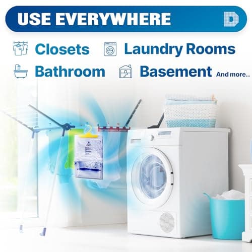 Dry & Dry 5 Packs [Net 7 Oz/Pack] Moisture Absorbers Dehumidifiers for Home Dehumidifier for Basement for Bedroom Small Dehumidifiers - Moisture Absorbers 5