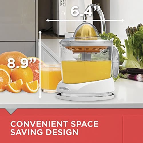 BLACK+DECKER 32oz Electric Citrus Juicer, CJ625, Pressure Activated, Adjustable Pulp Control, Dishwasher-Safe 7