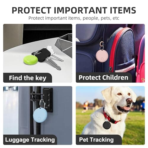Tracker Tag, Smart Tag Works with Find My App (iOS Only), Keys Finder and Item Locator for Luggage, Backpack, Suitcases and More, Replaceable Battery, IP67 Waterproof Tracking Tags-5 Pack 5