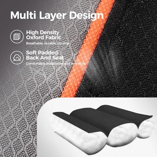 ALPHA CAMP Heavy Duty Camping Chair 500LBS Capacity, Oversized Folding Chair for Heavy People, Padded Portable Outdoor Chair with Cooler Bag & Cup Holder for Camping, Fishing, Beach,Black,1PC 6