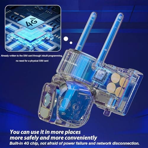 COOHILIGH 4G LTE Cellular Solar Powered 3MP 2K No WiFi Security Camera,PTZ Wireless Outdoor 360° View, PIR Motion Detection, Color Night Vision, 2 Way Talk, Built in SIM Card 6