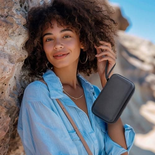 POLONO PM220S Label Maker Case Compatible PM220S Label Maker PM220 Portable Handheld Label Printer, Easily Store Your Printer, USB Cable and Batteries Accessories (Case Only), Black 5