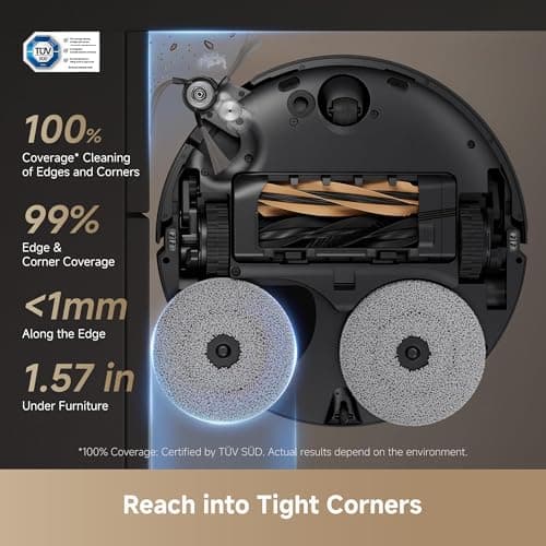 DREAME X50 Ultra Robot Vacuum and Mop with Auto-Empty and Mop Self-Cleaning, 20,000Pa Suction, Obstacle Avoidance and 360° Navigation, Corner to Edge Deep Cleaning, Detangling Brush 5