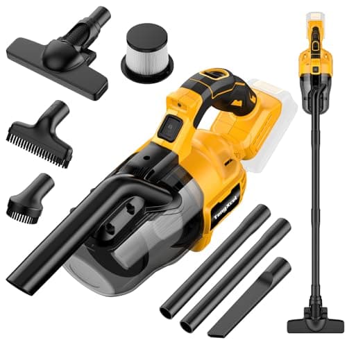 TengXcel Cordless Vacuum Cleaner for Dewalt 20V MAX Battery, Handheld Vacuum Cleaner for Home Car Hardwood Floor Carpet, Portable Shop Vacuum with Washable HEPA Filter(No Battery)