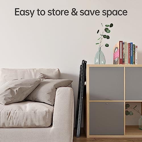 JOISCOPE 4 Step Ladder,Lightweight Folding Step Stool with Anti-Slip Pedal,600 lbs Portable Sturdy Steel Ladder for Adults,Multi Purpose Folding Ladder for Home Kitchen Office,Space Saving,Black 6