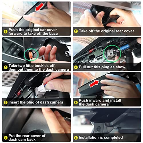 Fitcamx 4K Dash Cam Suitable for Toyota 4Runner 2020-2024 TRD Sport Limited Pro Off-Road Venture SR5 Premium, OEM Look, 2160P UHD Video, WiFi&APP, G-Sensor, Loop Recording, Easy to Use, 64GB Card 5