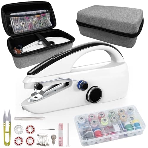 Sewing Kit:Sewing Bliss in one Box.Handheld Sewing Machine,Beginner's Sewing kit with Storage,Two Power Supply Modes,Portable mini Sewing Machine