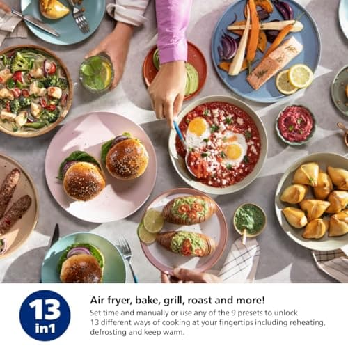 Philips 2000 Series Airfryer - 4.4 qt (4.2L) Pan, 13 Cooking Functions, RapidAir Technology, Healthy Cooking with 90% Less Fat, Efficient & Fast (NA220/00) 7