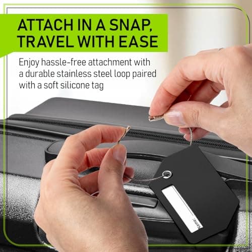 Untethered 4-Pack Luggage Tag Set | Durable Luggage Tags for Suitcases & Travel Bags | Bag Tag & Name ID Identifiers | Suitcase Tags for Easy Luggage Identification 6