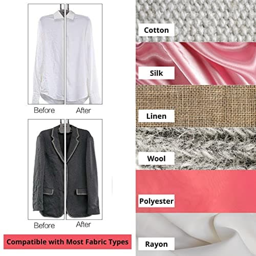 SALAV GS18 Full-Size Clothes Steamer - 1500W Power, 1.8L Water Tank, 60-Min Garment Steam, Iron Clothing, Adjustable Pole & Wheels for Easy Storage, Professional Standing Steamer for Clothes, White 11