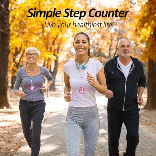 3D Pedometer for Walking, Simple Step Counter for Walking with Removable Clip and Lanyard, Accurate Pedometers for Steps, Step Tracker with Large Display for Men Women and Kids (Pink) 7