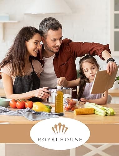 RoyalHouse Modern Metal Bread Box with Bamboo Cutting Board Lid, Bread Storage Container for Kitchen Counter, Vintage Kitchen Decor Organizer 9