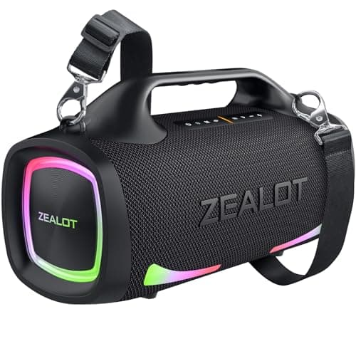 ZEALOT Bluetooth Speaker, 110W Peak(100W) Booming Sound Speakers Wireless, Dual Pairing, XBass, Bluetooth 5.3, 24000mAh Power Bank, Portable Outdoor Waterproof Speaker for Camping, Beach and Party