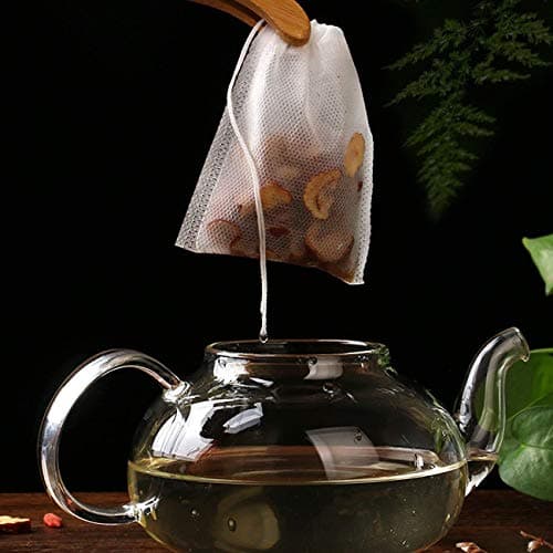 Fenshine 400 Pcs Tea Filter Bags Disposable Empty Tea Bags Drawstring Seal Tea Infusers Bag for Loose Leaf Teal 5