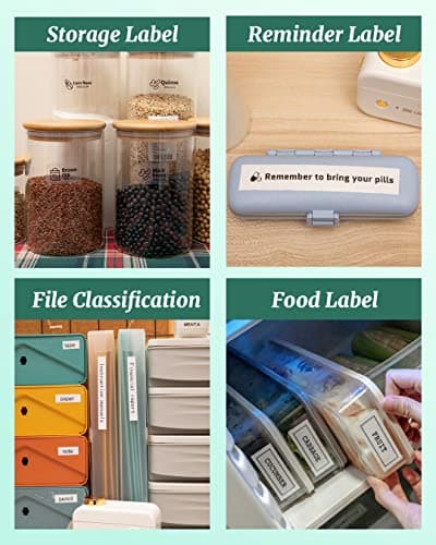 Phomemo Large Label Maker Machine with Tape D50 for 3/5" to 9/10" tape, Portable Thermal Label Maker Machine, Bluetooth Label Printer for Address,Storage,Office, Support Phones & Pad, USB Rechargeable 7