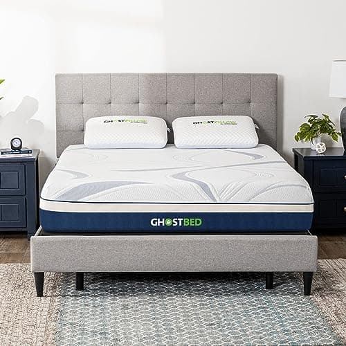 GhostBed Ultimate 10 Inch Mattress - Memory Foam Queen Mattress, Medium Firm Feel with Breathable, Cool-to-The-Touch Cover - Made in The USA, CertiPUR-US Certified