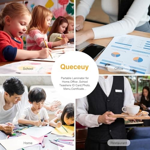 All-in-One 9" Laminator Kit with 10 Sheets & Corner Rounder | Quick 3-Min Warm-Up, Perfect for Teachers, Home, Office | Portable & Hassle-Free 6