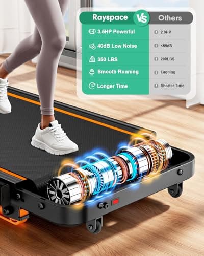 Walking Pad with 10% Incline & Handle Bar, Low Noise Walking Pad Treadmill for Home Small, Upgrade 3.5HP Treadmill with Incline, 4 in 1 Portable Compact Walking Pad with Incline/APP 350lbs 3